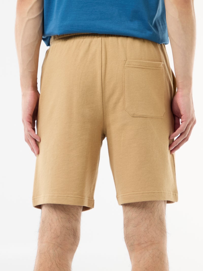 Bermuda van lichte joggingstof Biege - Kiabi