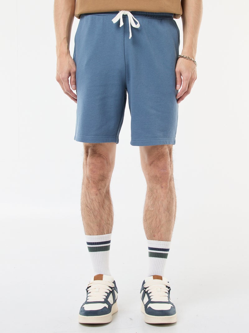 Bermuda van lichte joggingstof Blauw - Kiabi