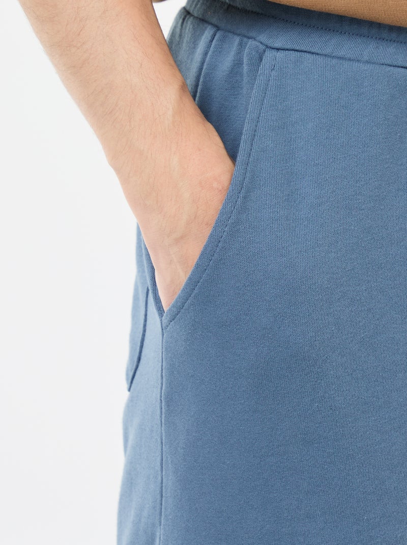 Bermuda van lichte joggingstof Blauw - Kiabi