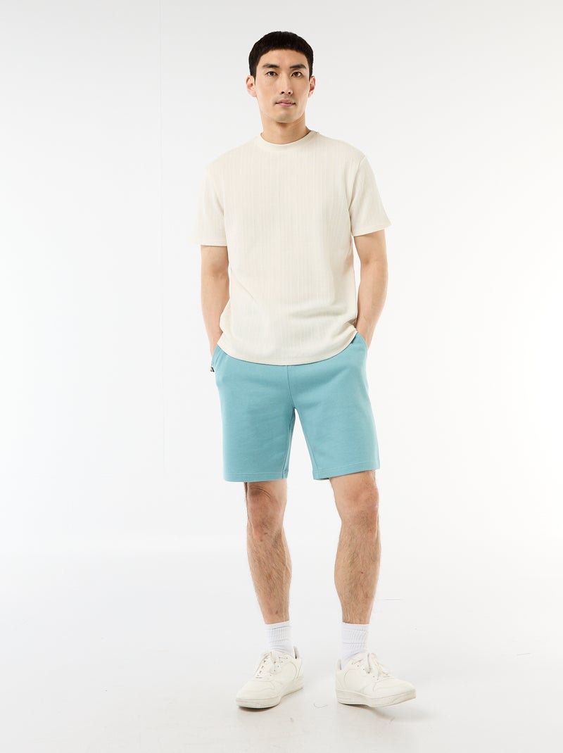 Bermuda van lichte joggingstof Blauw - Kiabi