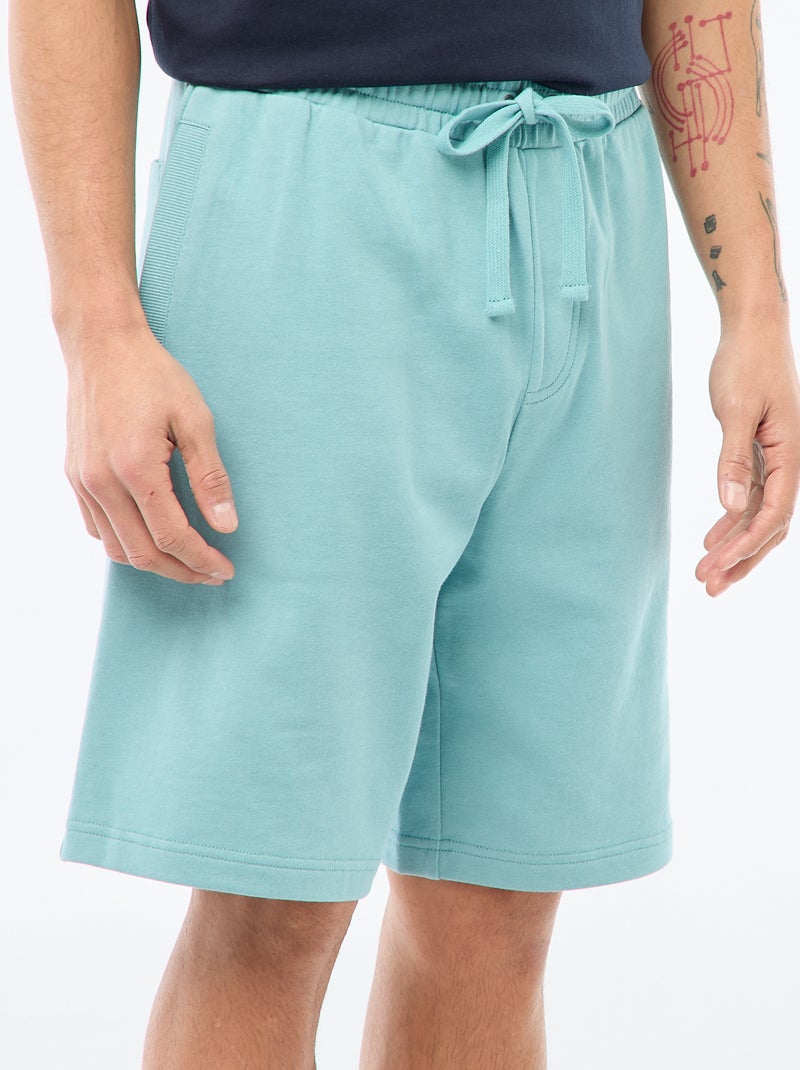 Bermuda van lichte joggingstof Blauw - Kiabi