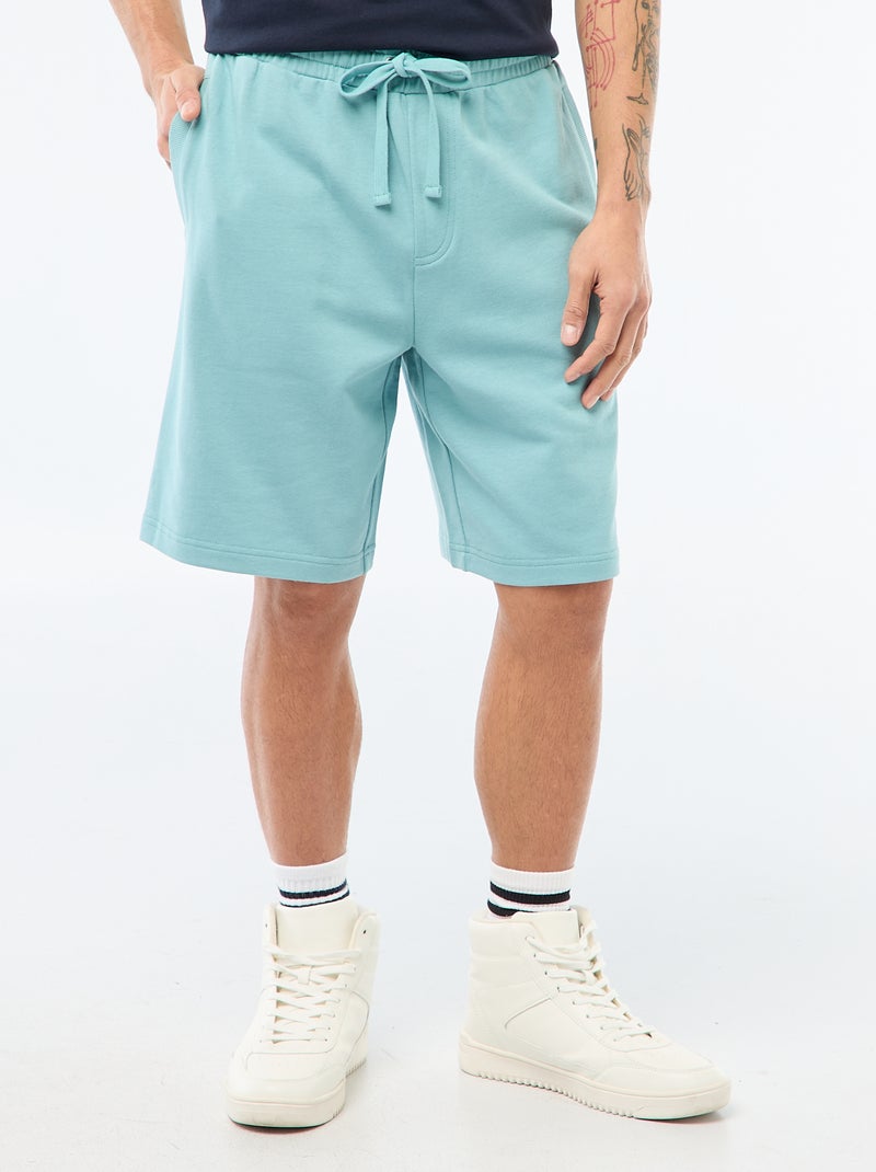 Bermuda van lichte joggingstof Blauw - Kiabi