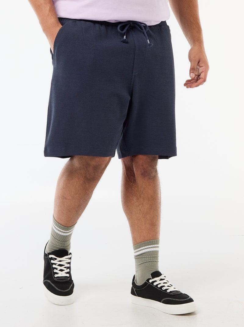 Bermuda van lichte joggingstof Blauw - Kiabi