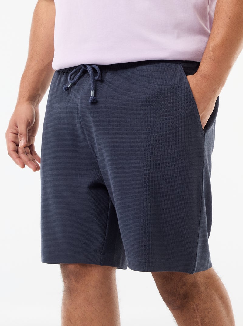 Bermuda van lichte joggingstof Blauw - Kiabi
