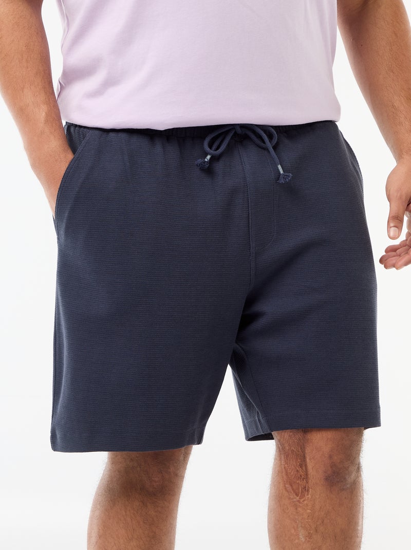 Bermuda van lichte joggingstof Blauw - Kiabi