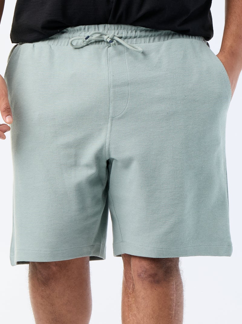 Bermuda van lichte joggingstof Blauw - Kiabi