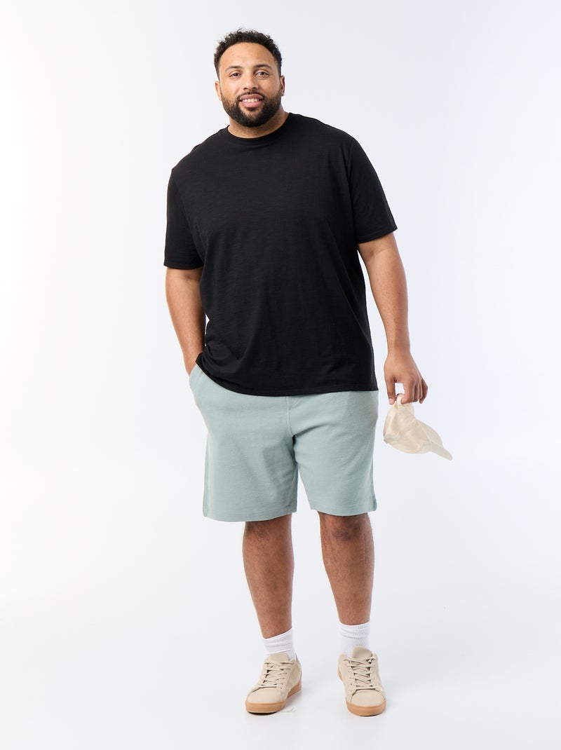 Bermuda van lichte joggingstof Blauw - Kiabi