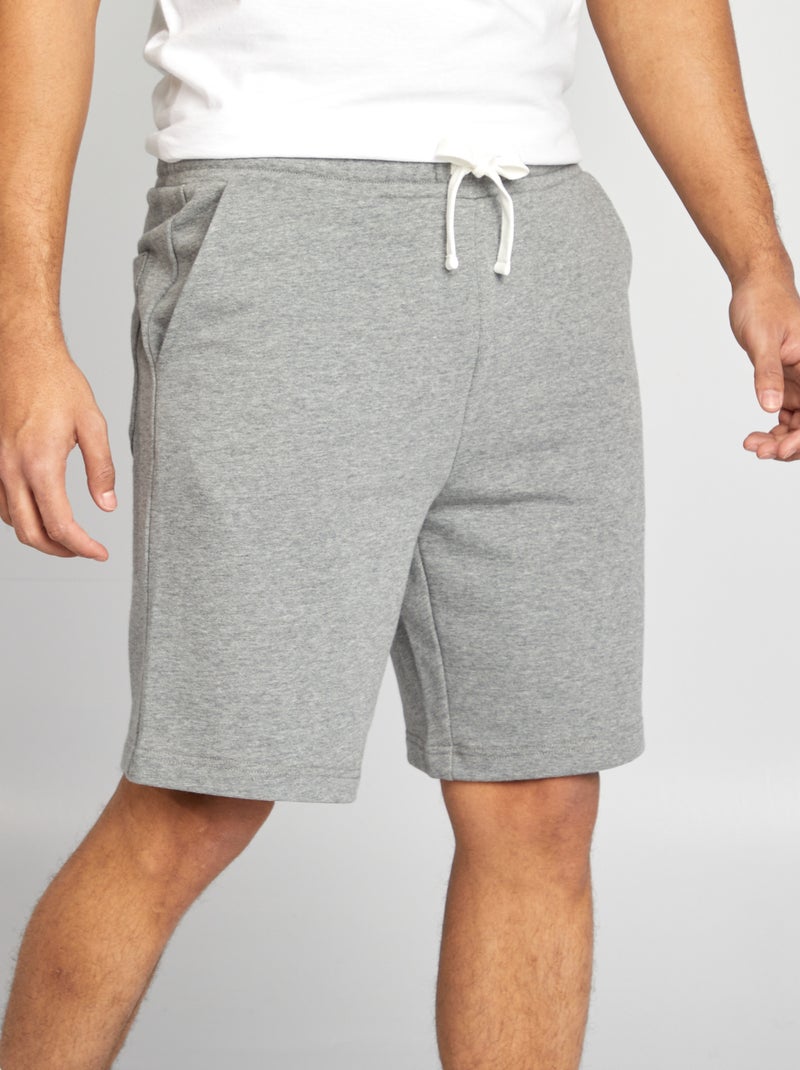 Bermuda van lichte joggingstof GRIJS - Kiabi