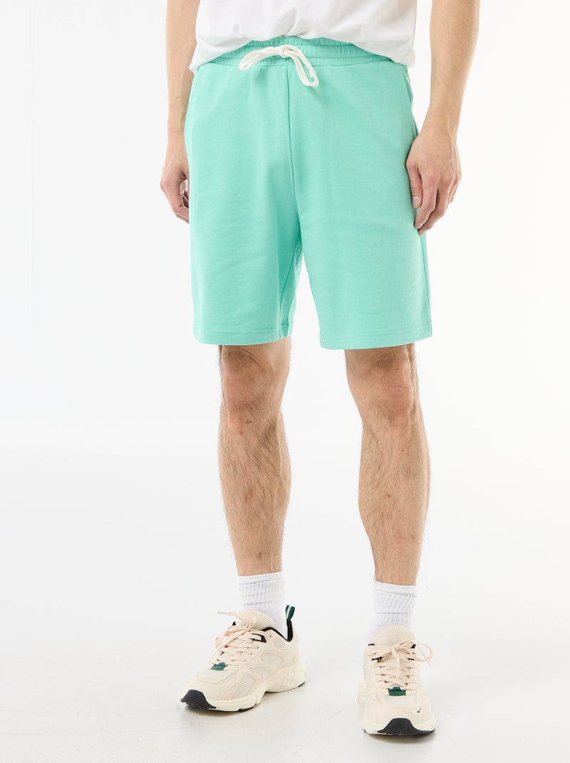 Bermuda van lichte joggingstof Groen - Kiabi