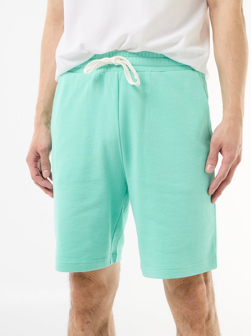 Bermuda van lichte joggingstof Groen - Kiabi