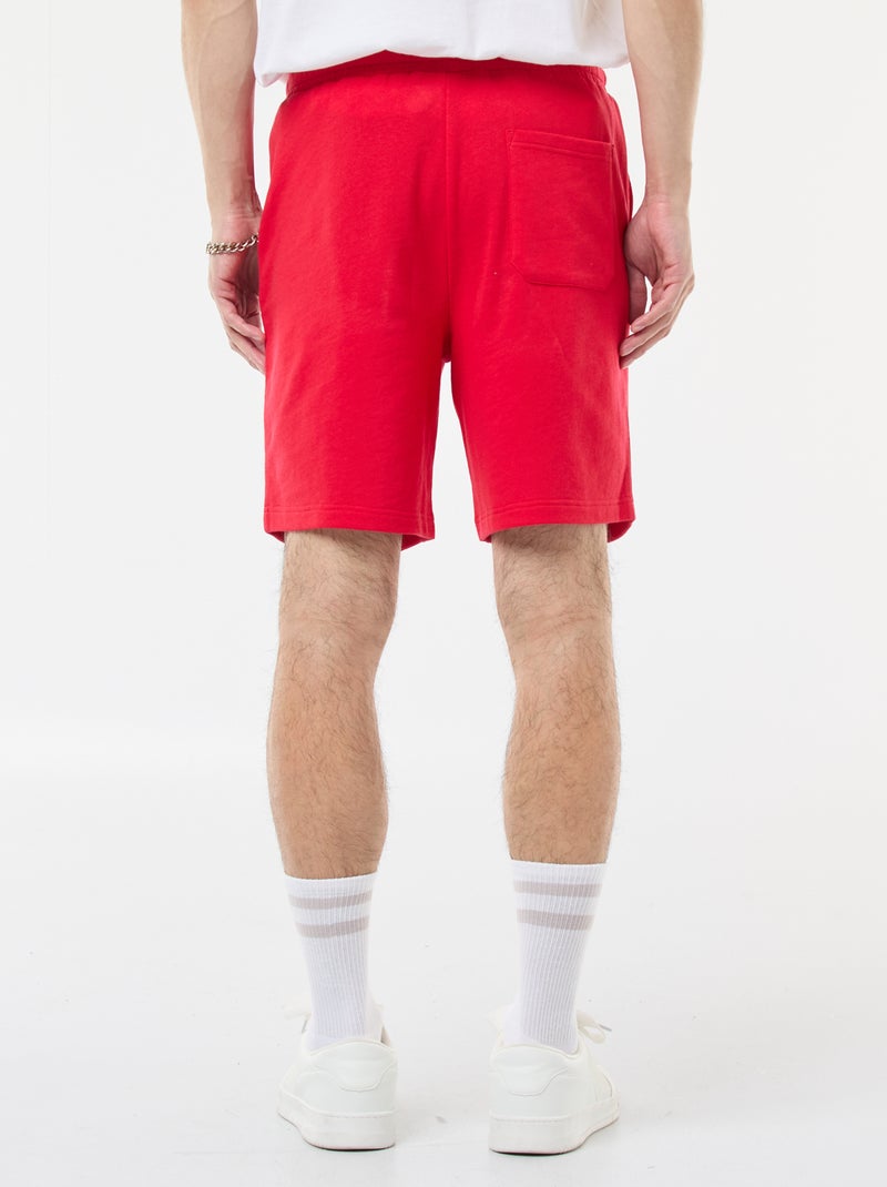 Bermuda van lichte joggingstof Rood - Kiabi
