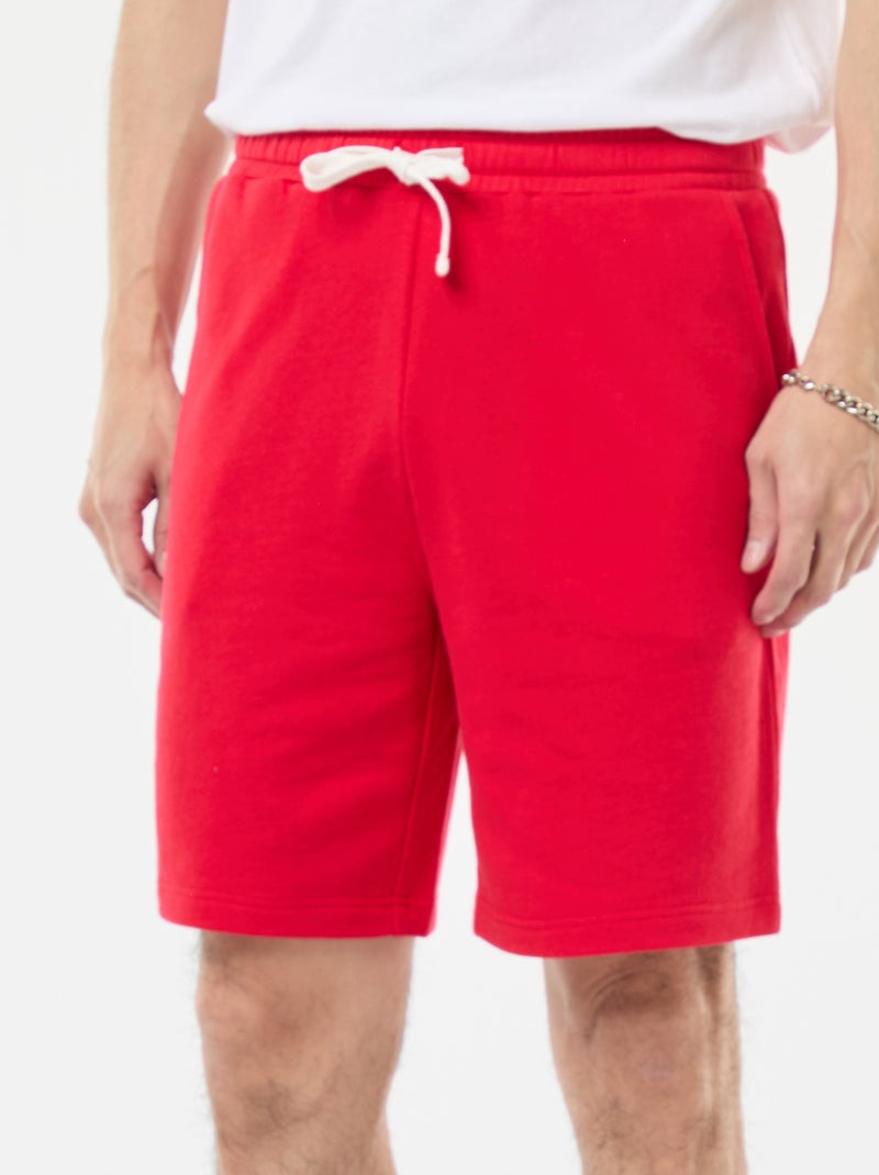 Bermuda van lichte joggingstof Rood - Kiabi