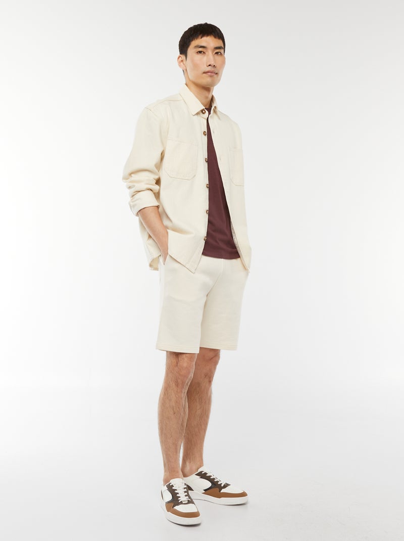 Bermuda van lichte joggingstof Wit - Kiabi