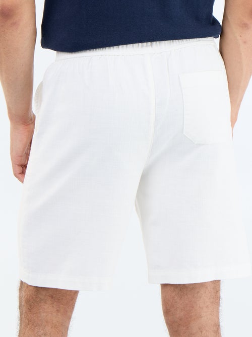 Bermuda van lichte molton met trekkoordjes - Kiabi