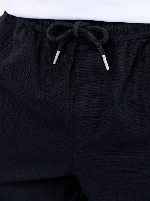 Bermuda van lichte molton met trekkoordjes - Kiabi