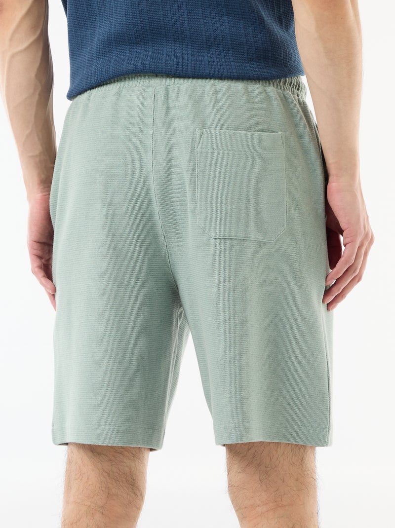 Bermuda van lichte sweatstof (french terry) Blauw - Kiabi