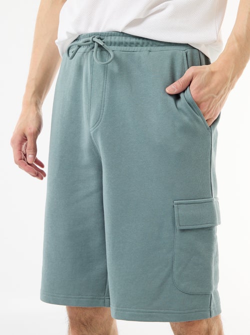 Bermuda van lichte sweatstof met klepzakken - Kiabi