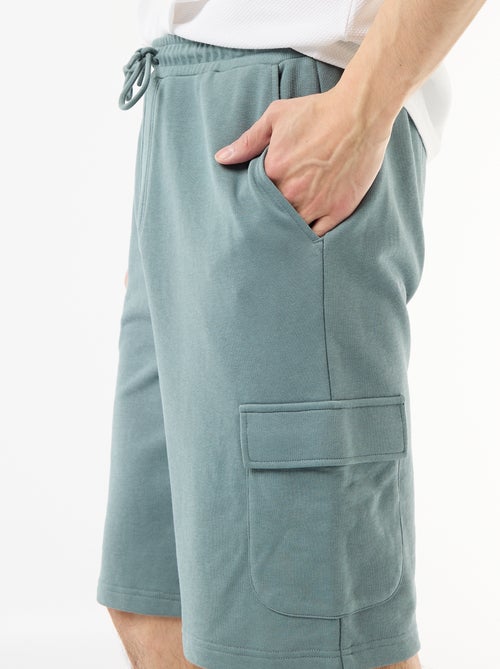 Bermuda van lichte sweatstof met klepzakken - Kiabi