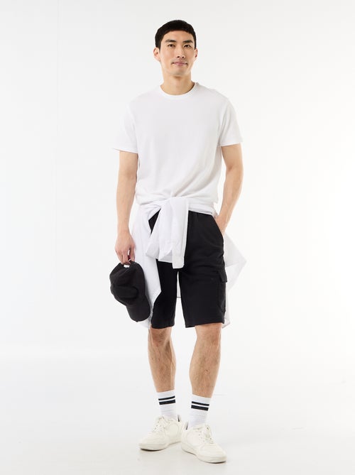 Bermuda van lichte sweatstof met klepzakken - Kiabi