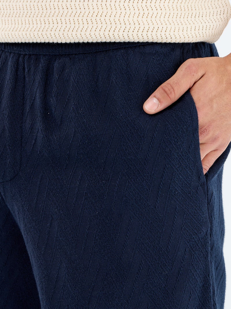 Bermuda van lichtgewicht joggingstof Blauw - Kiabi
