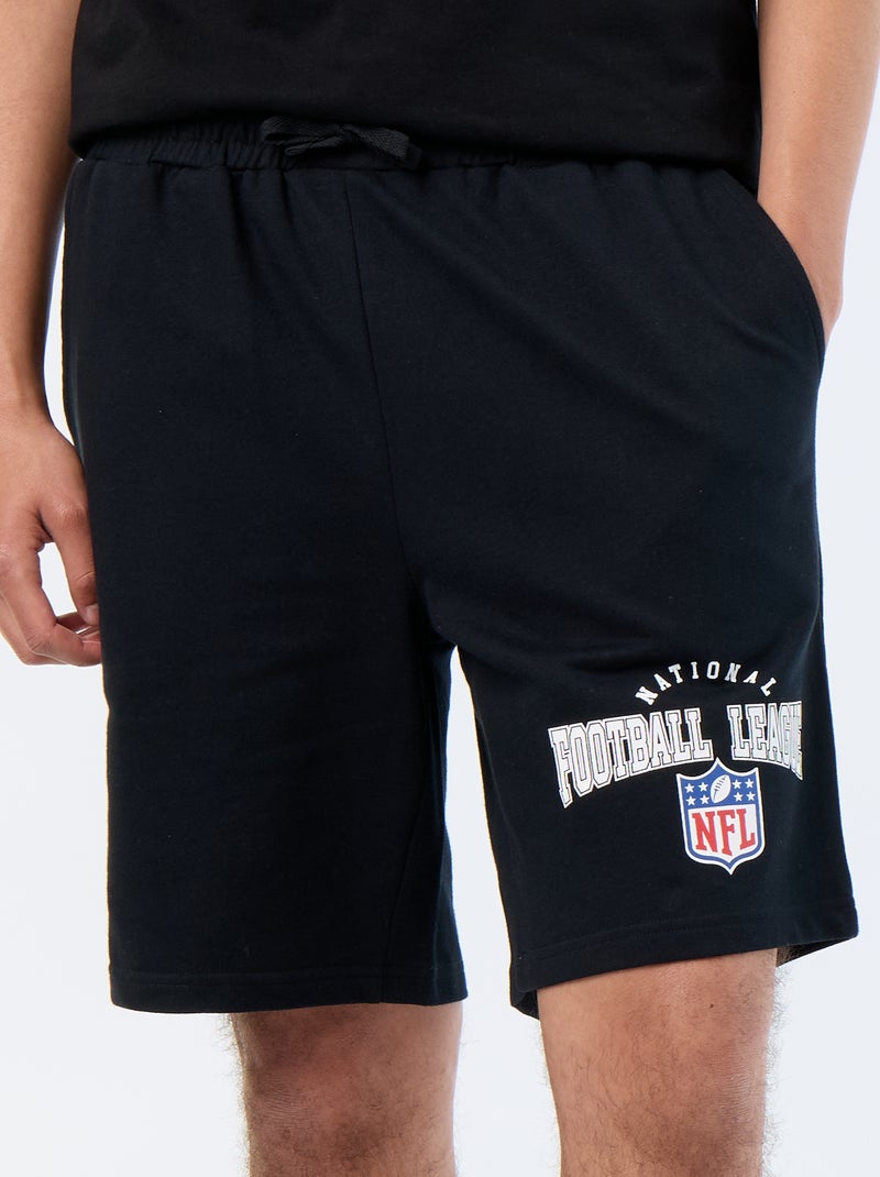 Bermuda van molton 'NFL' Zwart - Kiabi