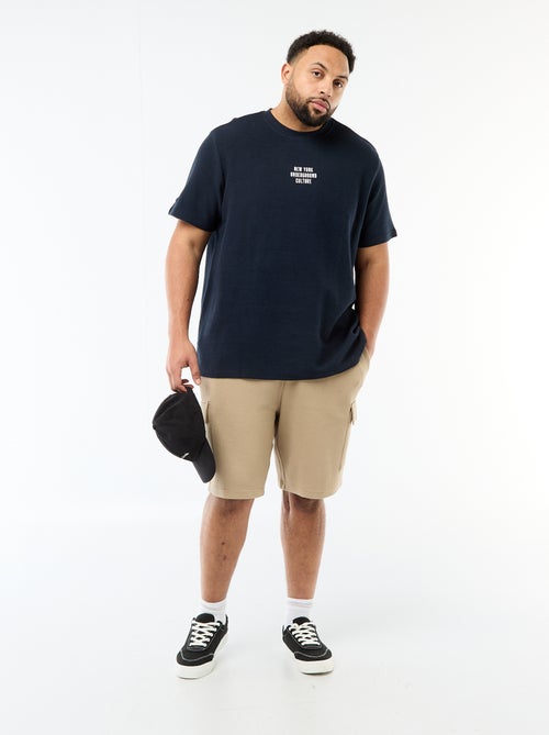 Bermuda van piqué met zakken met klep - Kiabi