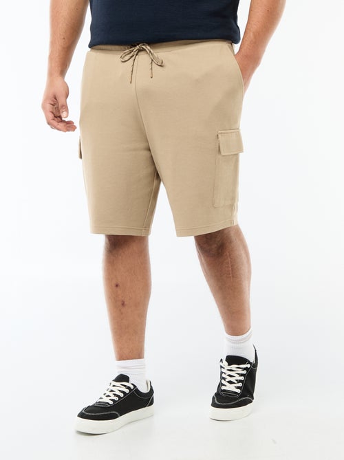 Bermuda van piqué met zakken met klep - Kiabi