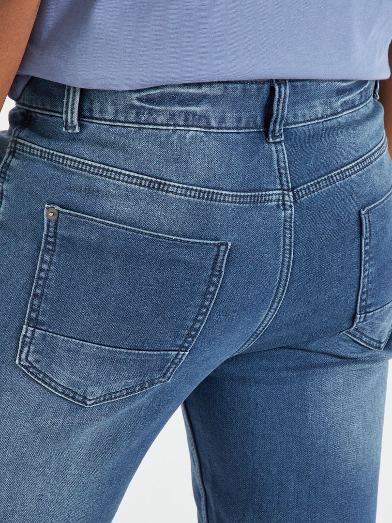 Bermuda van spijkerstof met normale taille BLAUW - Kiabi
