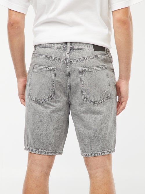 Bermuda van spijkerstof met scheurtjes - Kiabi