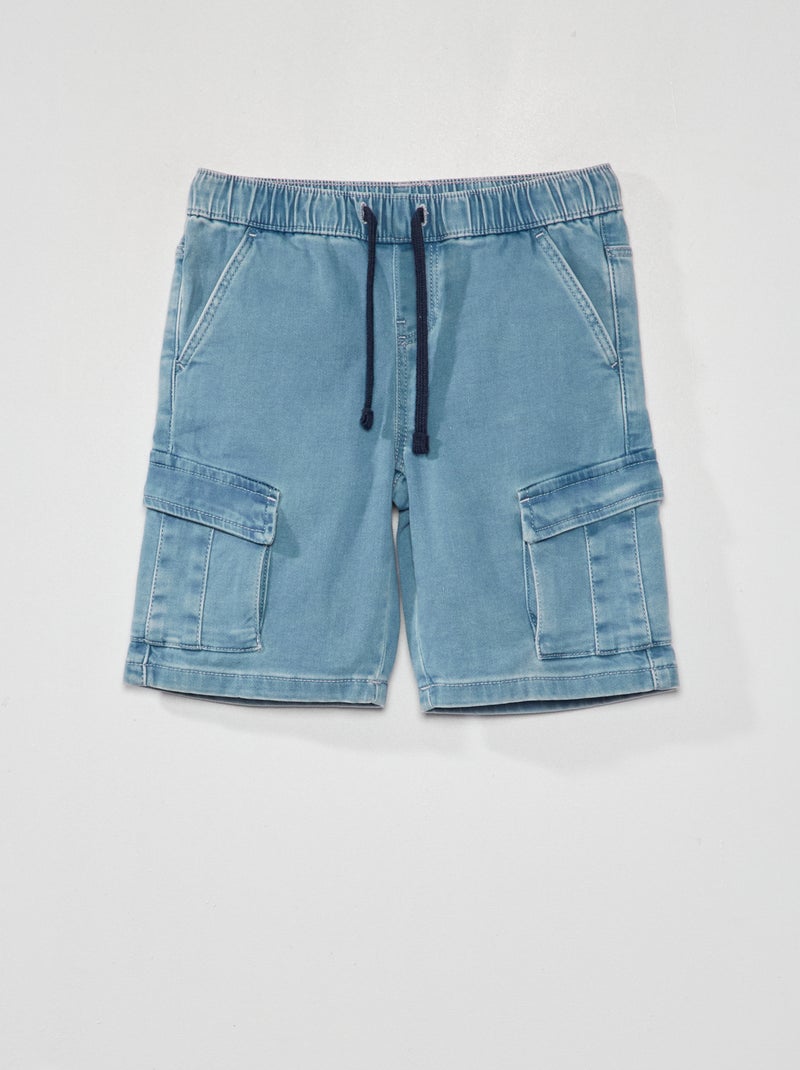 Bermuda van spijkerstof met zakken BLAUW - Kiabi