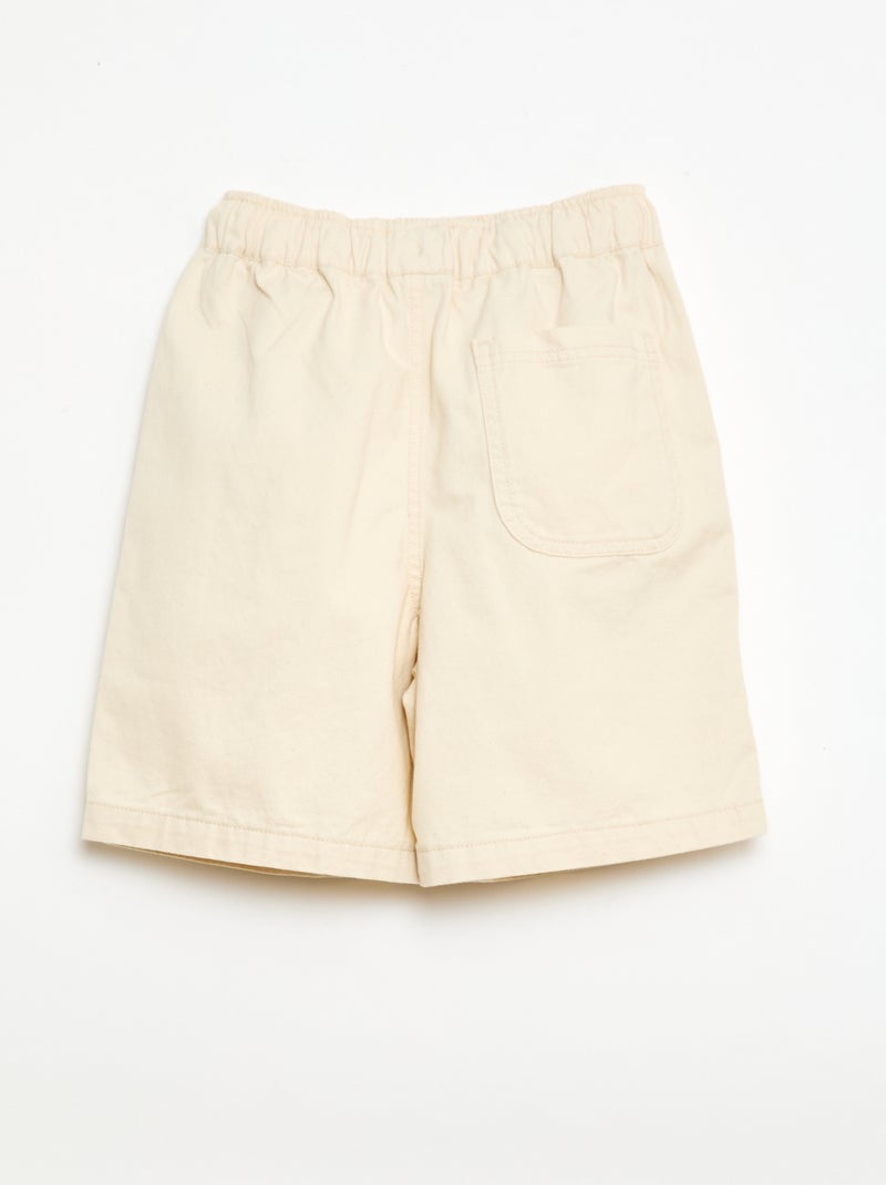 Bermuda van twill Biege - Kiabi