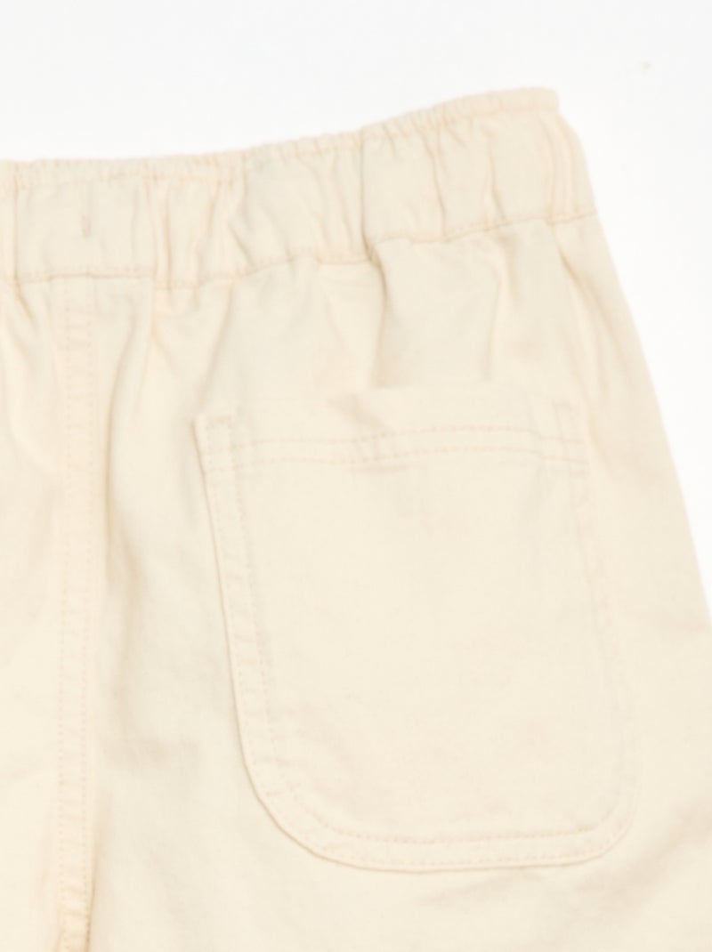 Bermuda van twill Biege - Kiabi