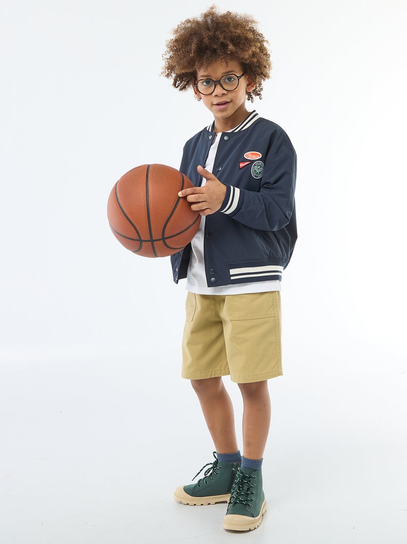 Bermuda van twill Kaki - Kiabi