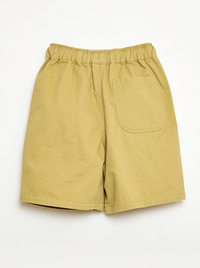 Bermuda van twill Kaki - Kiabi