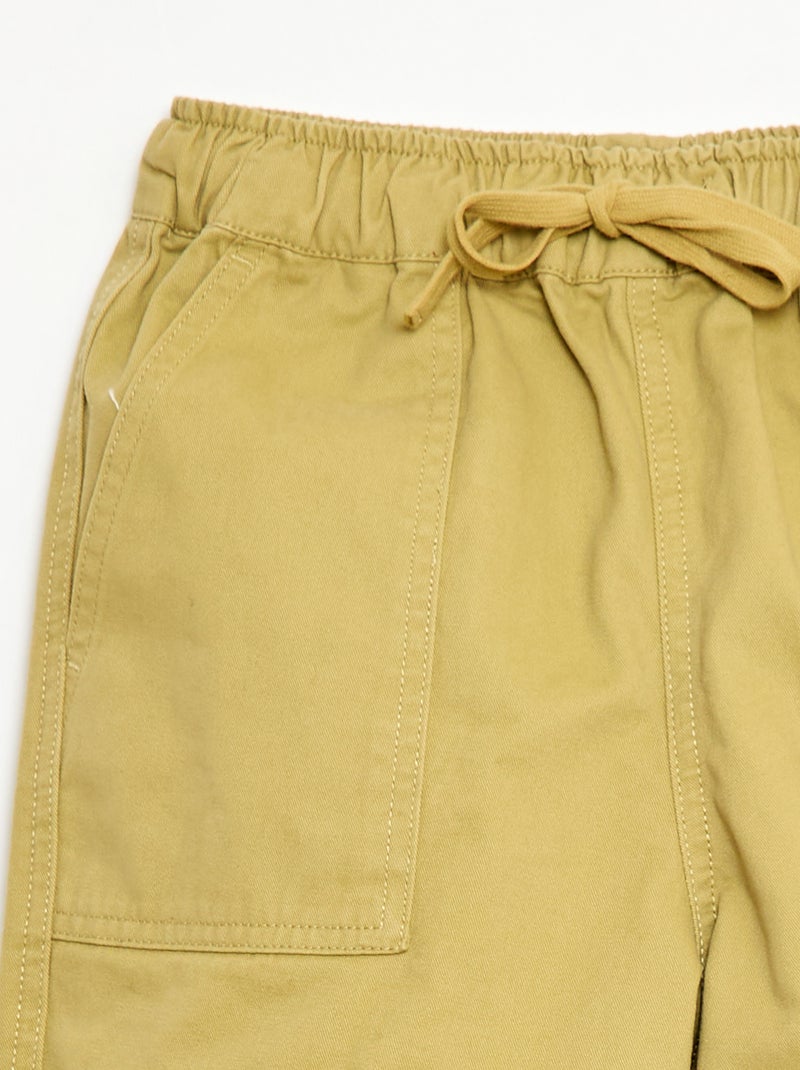 Bermuda van twill Kaki - Kiabi