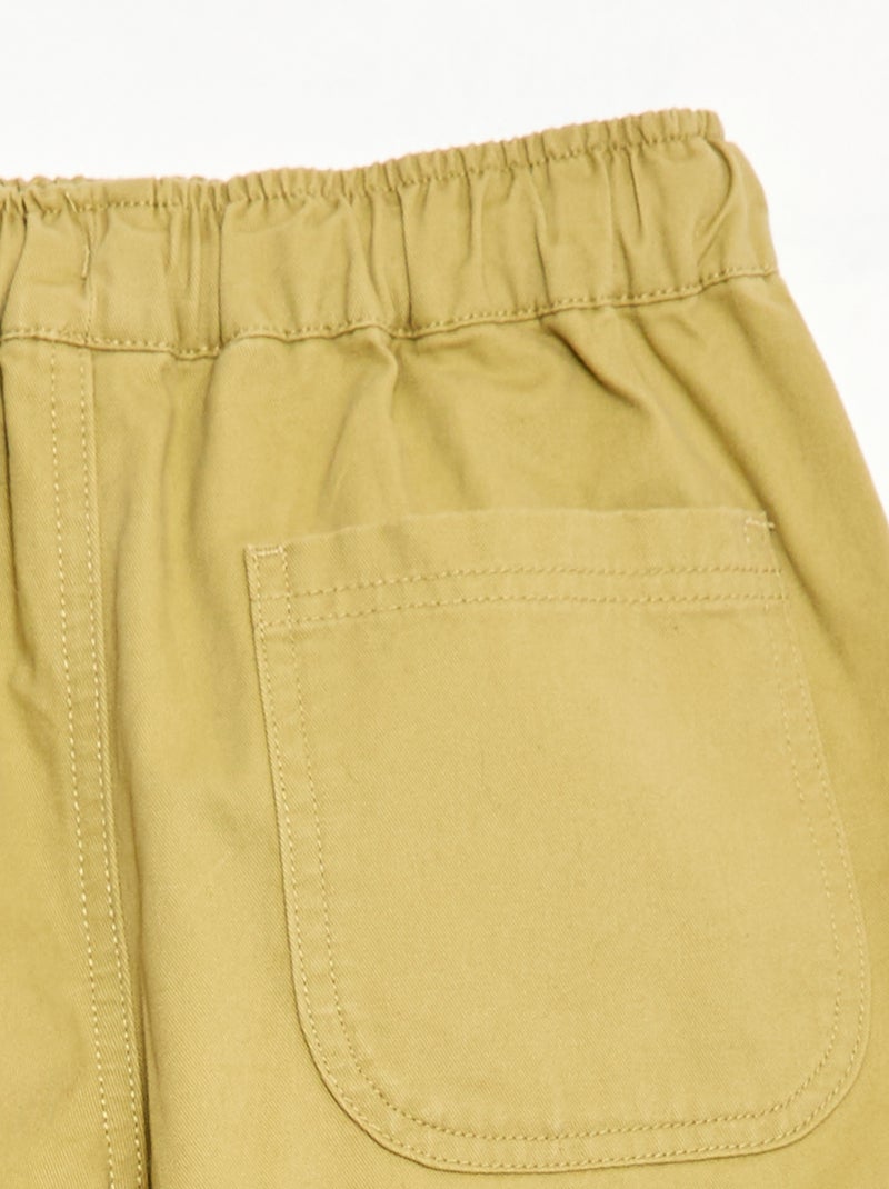 Bermuda van twill Kaki - Kiabi