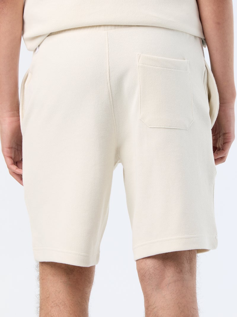 Bermuda van zware jersey Biege - Kiabi