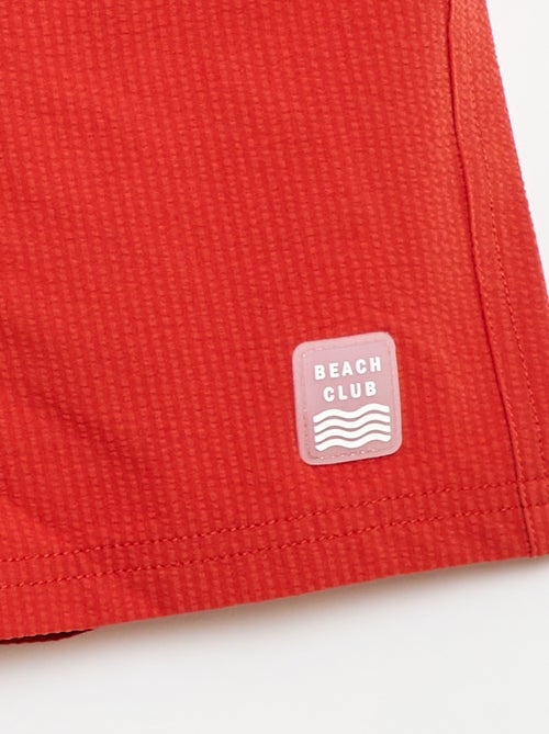 Bermuda zwembroek met gewafelde stof - Kiabi