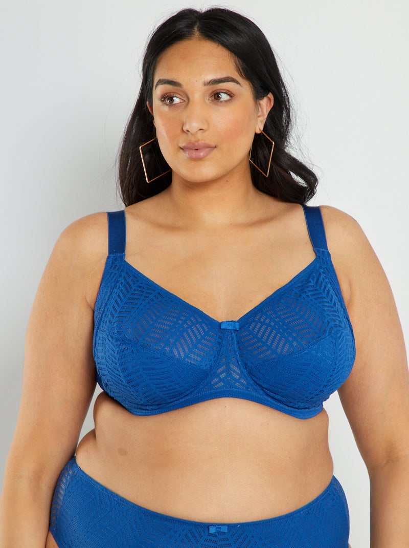 Beugelbeha van kant BLAUW - Kiabi
