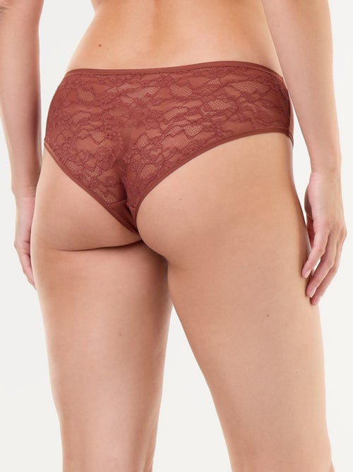 Bi-materiaal shorty van kant - Kiabi
