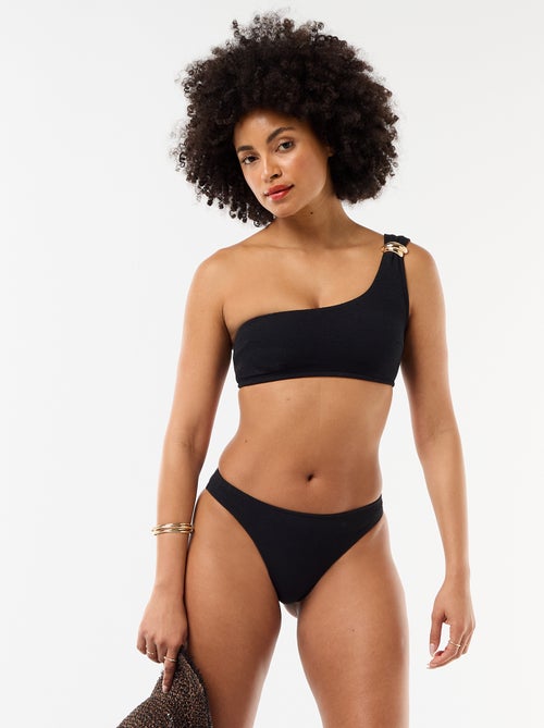 Bikinibroekje van gewafelde stof - Kiabi