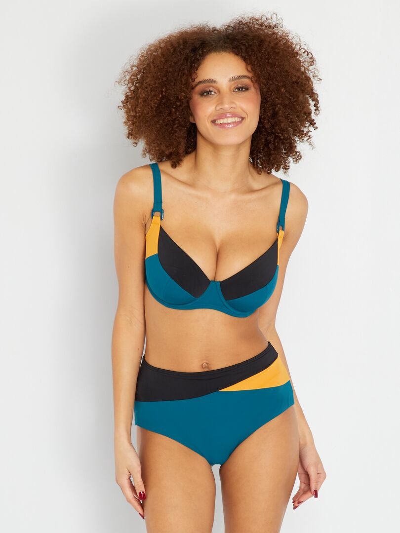 Sans Complexe Curaçao Bikini Top A Fascia Con Ferretto - Stampa Tropicale