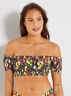 Bikinitop met smokwerk - Kiabi