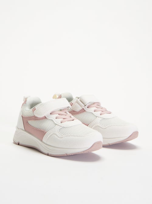 Bimateriaal sneakers met klittenbandsluiting - Kiabi