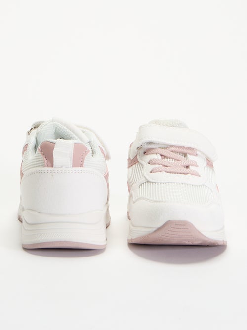 Bimateriaal sneakers met klittenbandsluiting - Kiabi