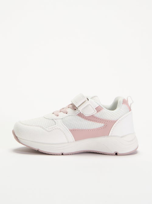 Bimateriaal sneakers met klittenbandsluiting - Kiabi
