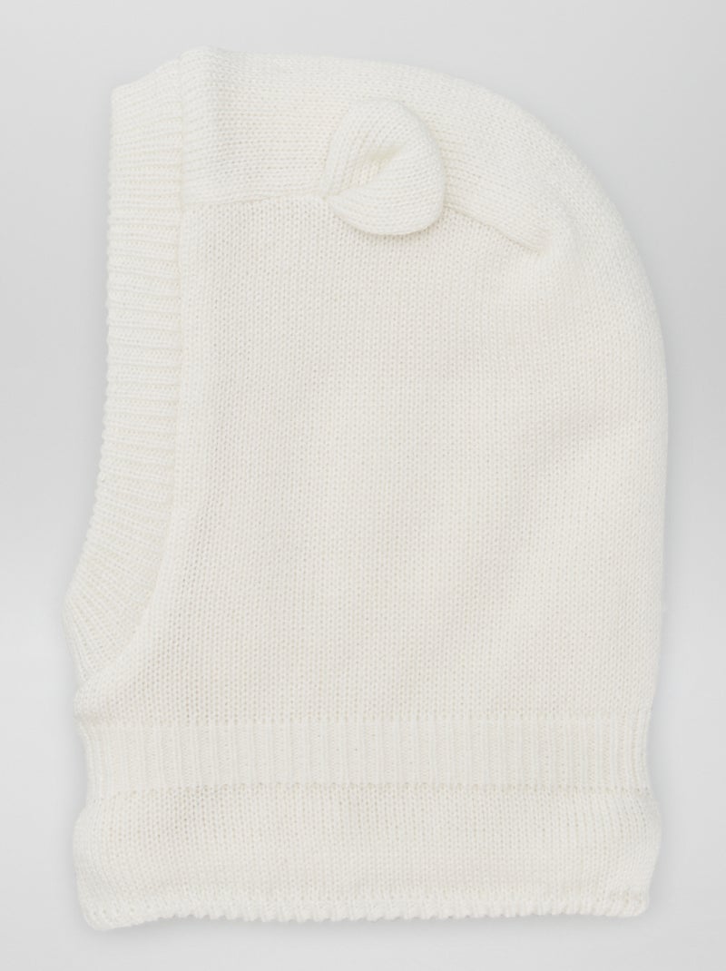 Bivakmuts van tricot WIT - Kiabi