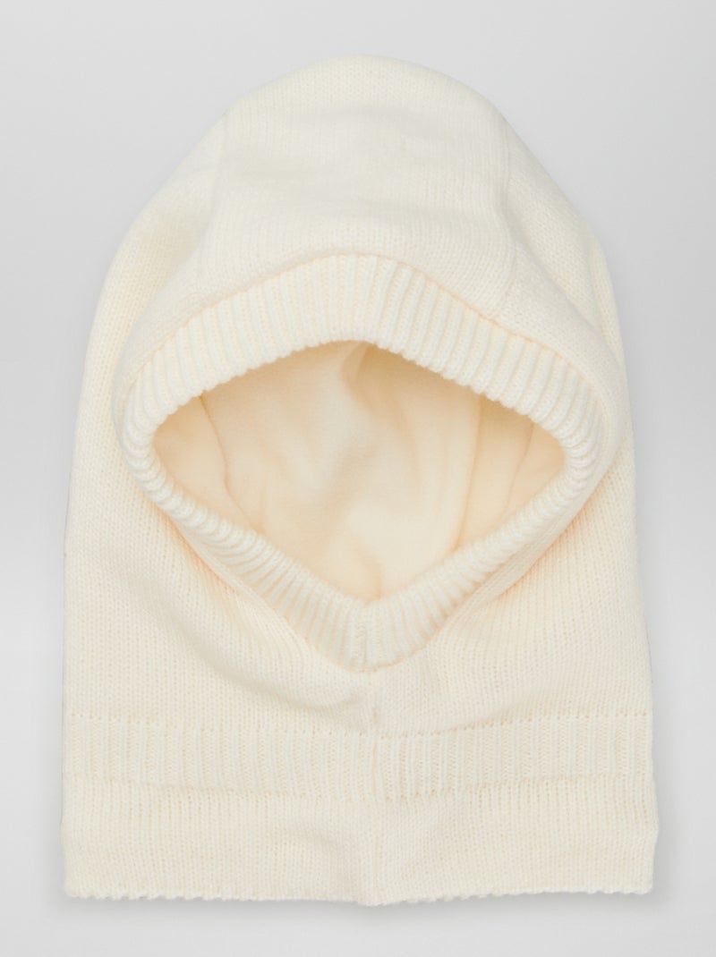 Bivakmuts van tricot WIT - Kiabi