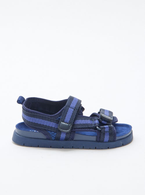 Blauwe sandalen met klittenband - Kiabi
