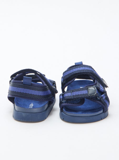 Blauwe sandalen met klittenband - Kiabi